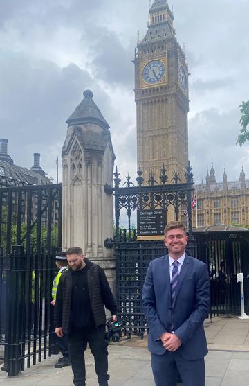 Ben Scher at the House of Commons