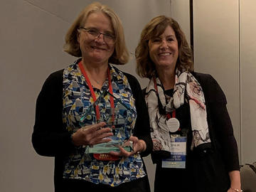 Frances Gardner with Nan Tobler award