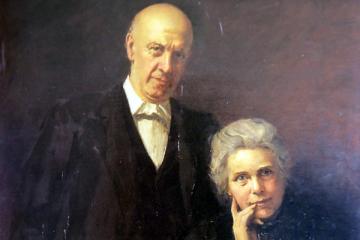 Oil painting of Mr and Mrs Barnett