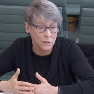 Fran Bennett speaking at a Treasury Committee meeting