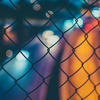 Wire fence at night