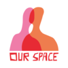 OUR SPACE logo: red and orange silhouettes overlapping