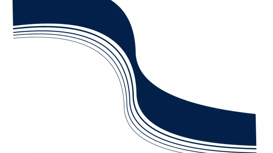 Navy blue lines, curving downwards