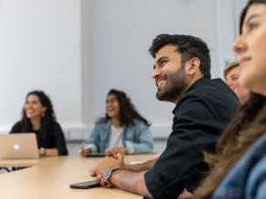 DSPI doctoral students in a lecture room
